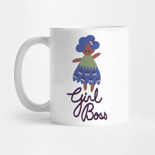 Girl Boss in Blue and Green Mug